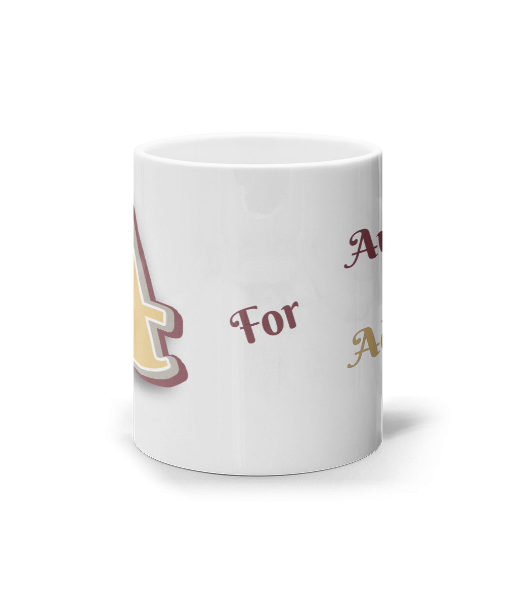 "A"_Initial name_11oz mug