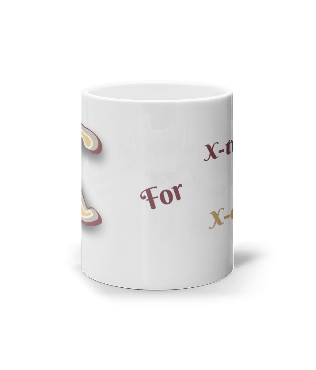 "X"_Initial name_11oz mug
