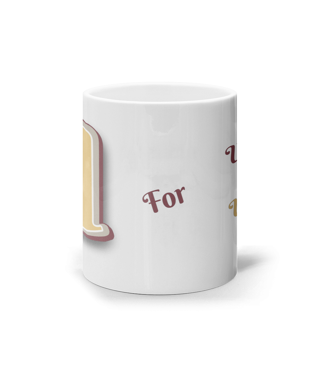 "U"_Initial name_11oz mug