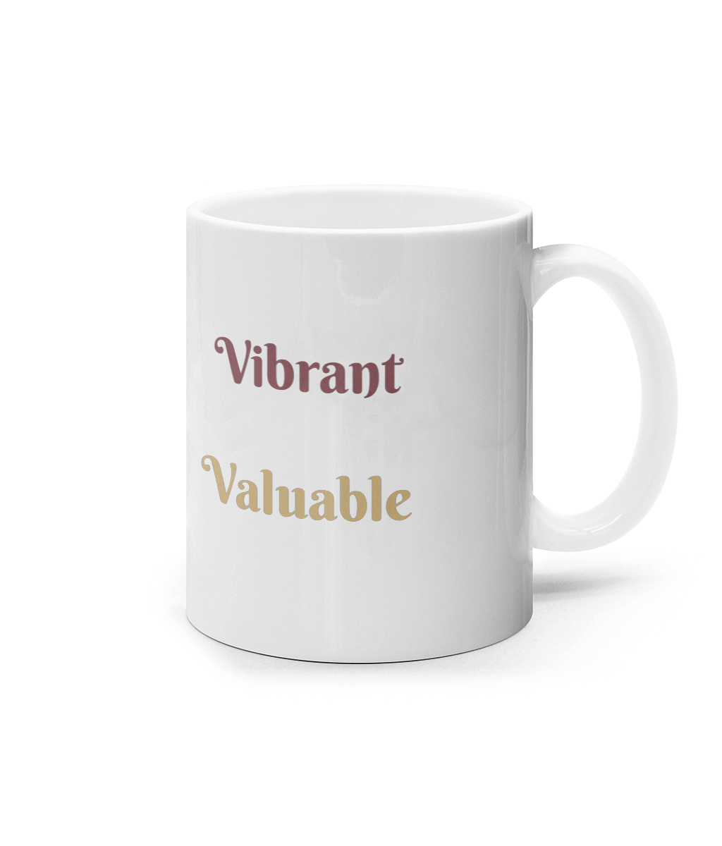 "V"_Initial name_11oz mug