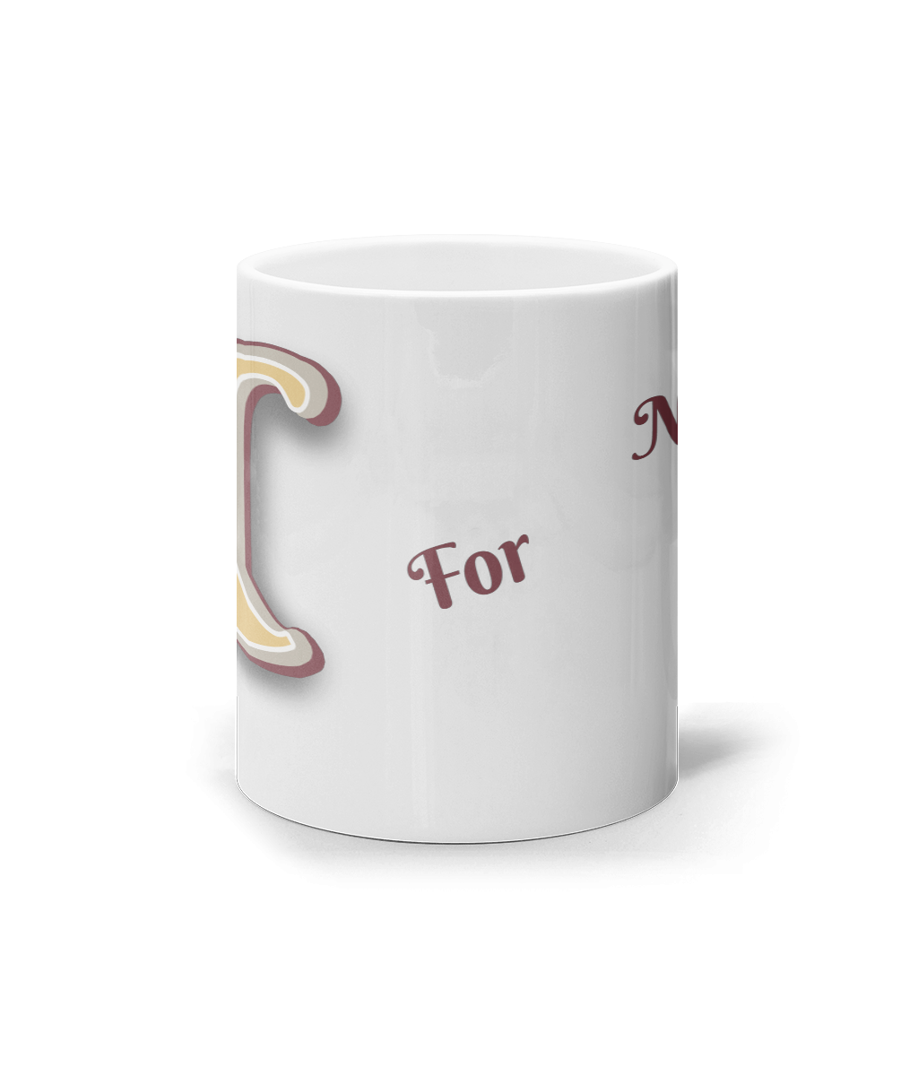 "N"_Initial name_11oz mug
